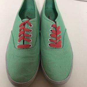 Mint green sneakers
